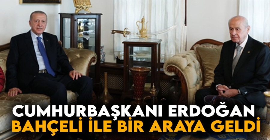 Cumhurbaşkanı Erdoğan, Bahçeli ile bir araya geldi 